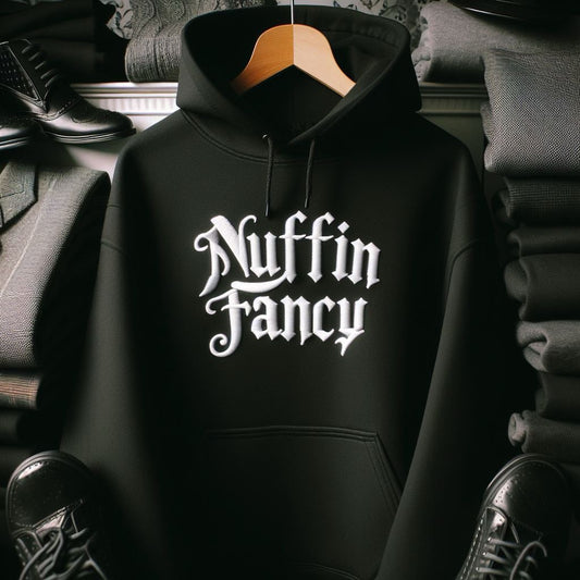 Bold stitch black hoodie