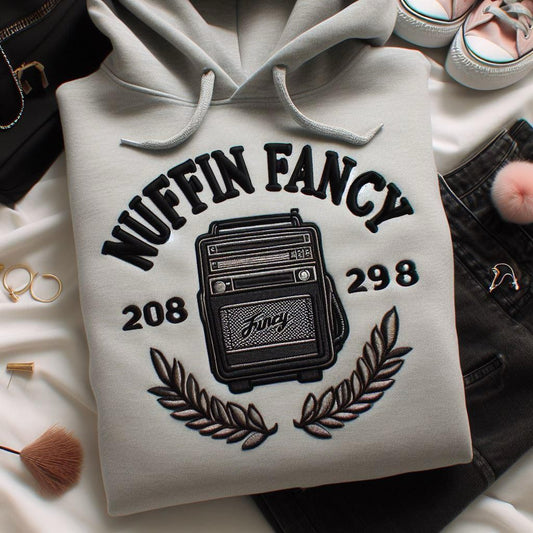 Old school radio grey hoodie
